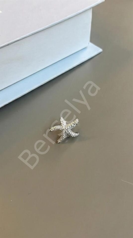 Deniz Yıldızı Kıkırdak Küpe - Gümüş