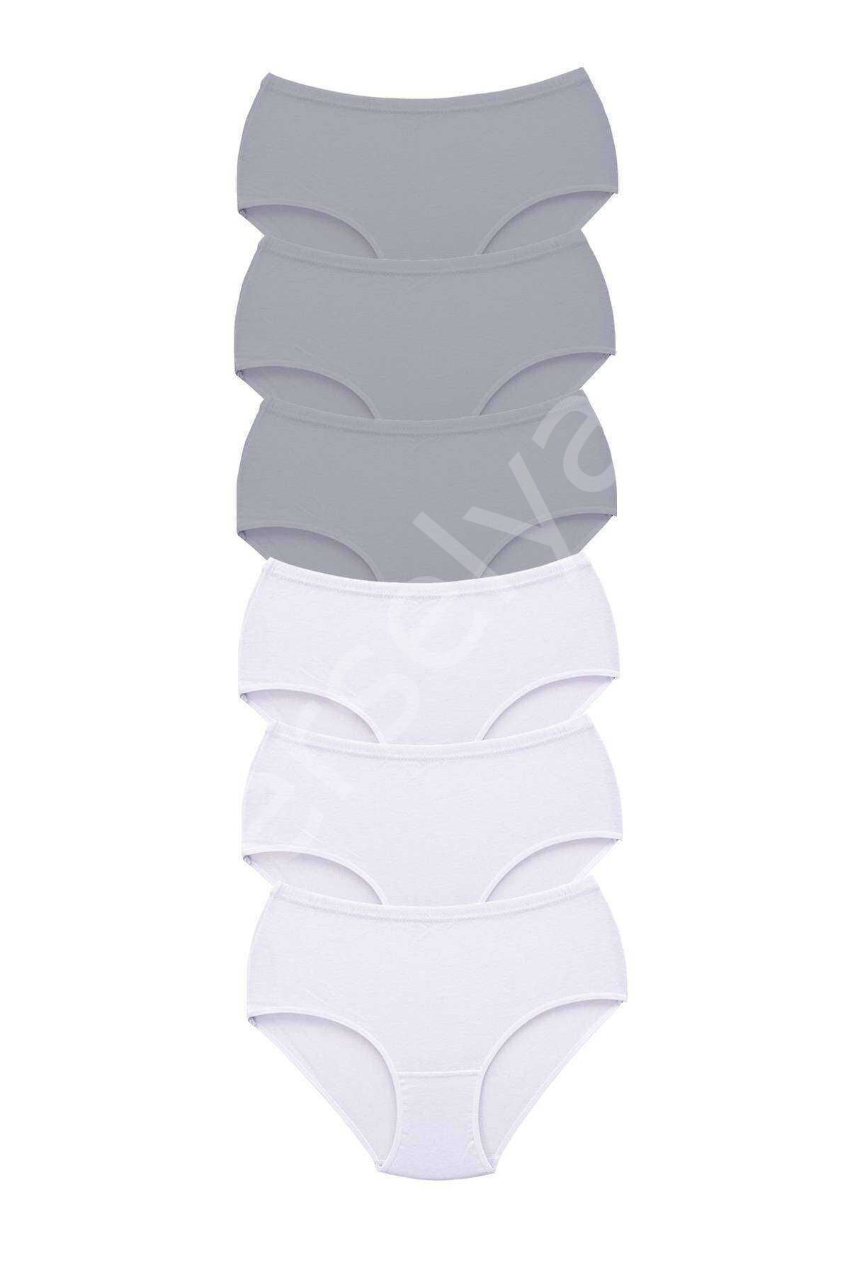 6 Adet Tutku Kadın Yüksek Bel Bato Kalın Lastik Külot S10