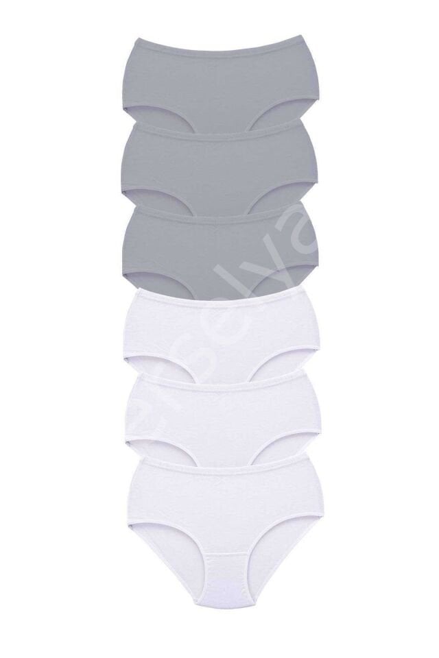 6 Adet Tutku Kadın Yüksek Bel Bato Kalın Lastik Külot S10