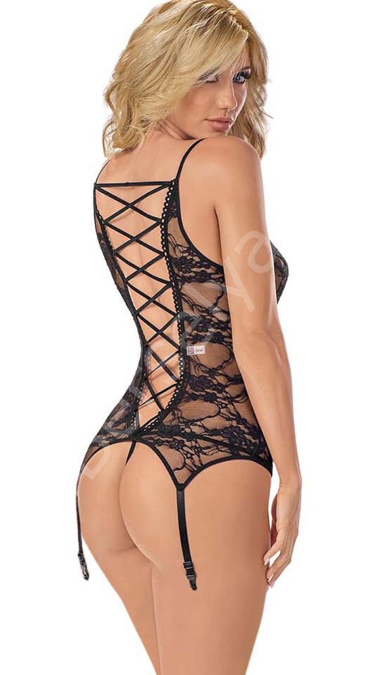 Jartiyerli Kadın Seksi Dantel Gecelik