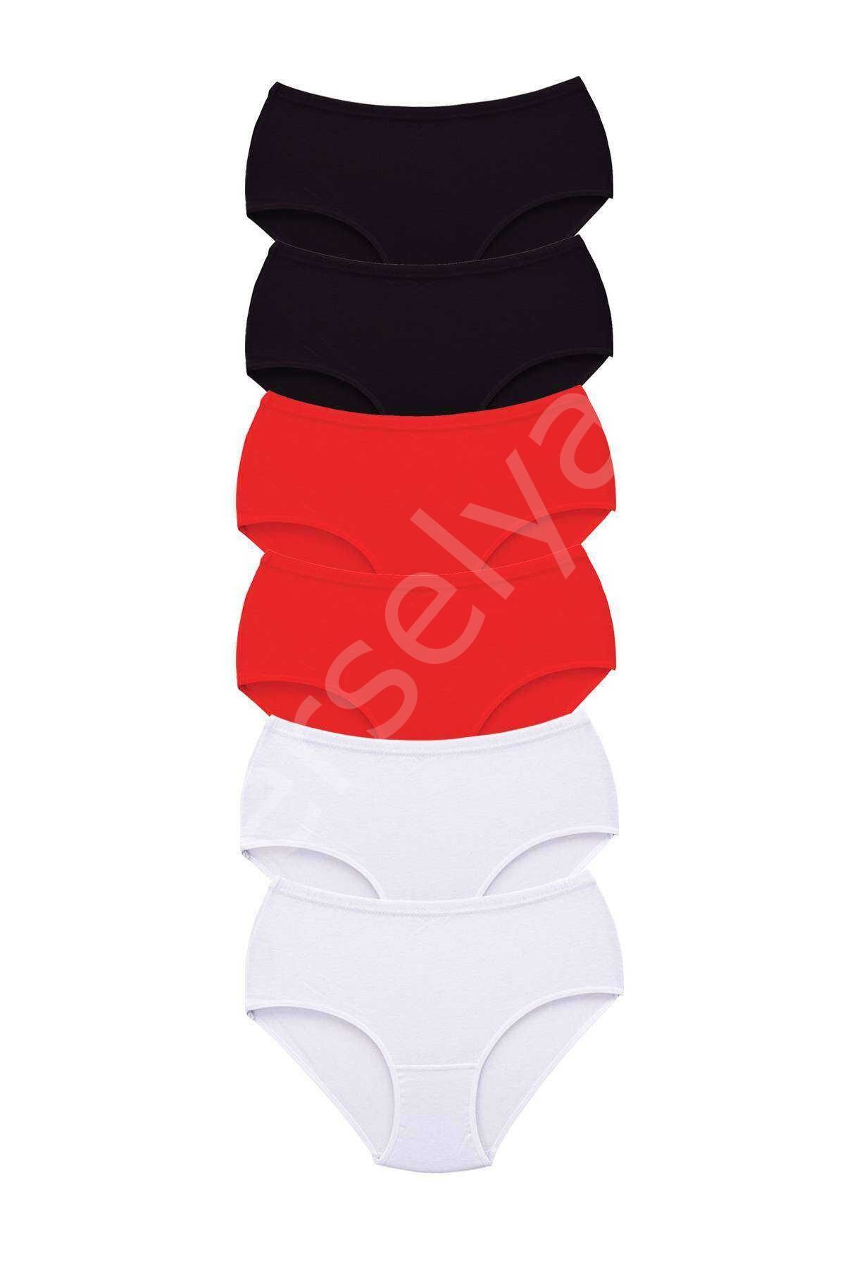 6 Adet Tutku Kadın Yüksek Bel Bato Kalın Lastik Külot S13