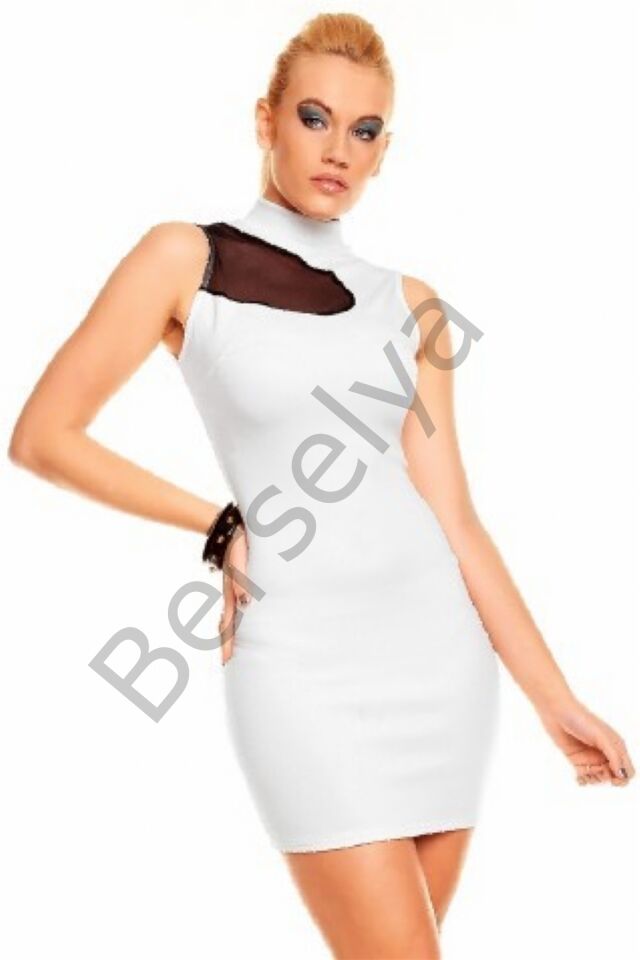 B100881 Kolsuz Mini Elbise