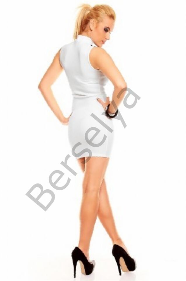 B100881 Kolsuz Mini Elbise