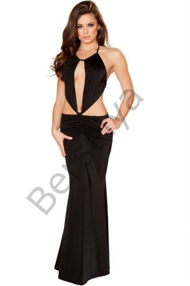 B101013 Abiye Dekolteli Mini Elbise