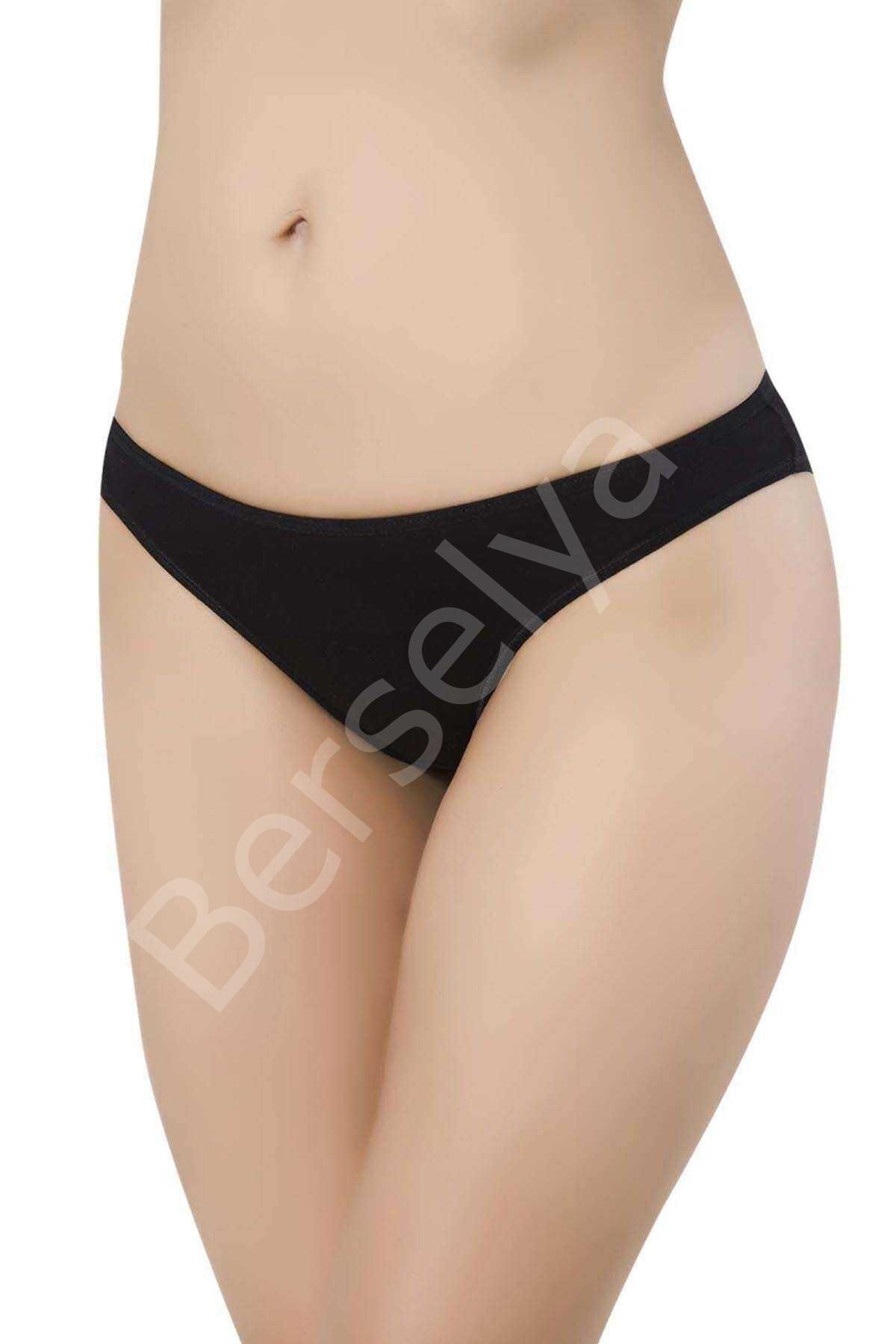 Siyah Kadın Günlük Pamuklu Likralı Özel Poşet İçinde Taşınabilir Acil Durum Slip Külot