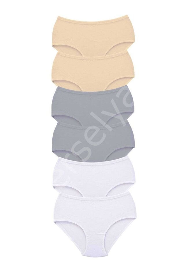 6 Adet Tutku Kadın Yüksek Bel Bato Kalın Lastik Külot S20