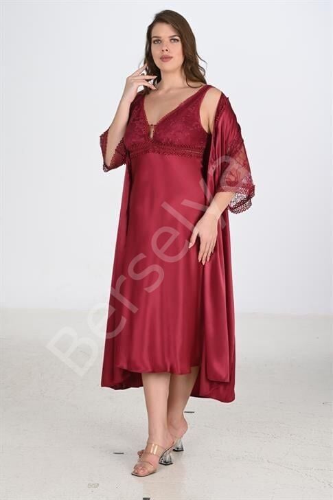 2li Bordo Sabahlık Takımı Bigsize 6229