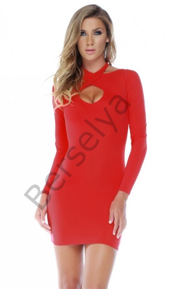 B101024 Uzun Kollu Elbise