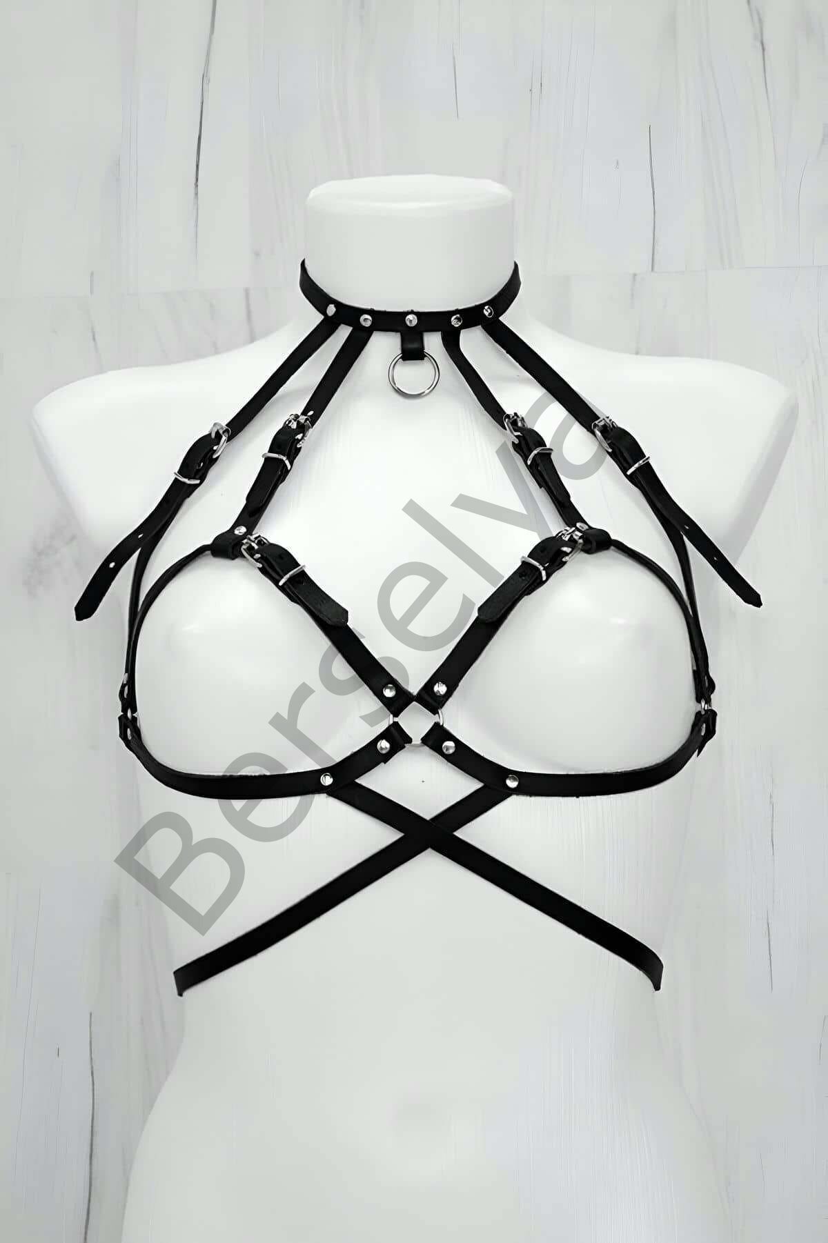 Seksi Giyim Deri Harness - Brf330