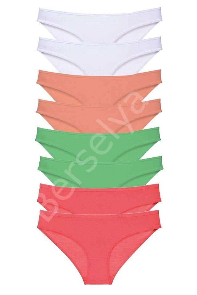 8 adet Süper Eko Set Likralı Kadın Slip Külot 527