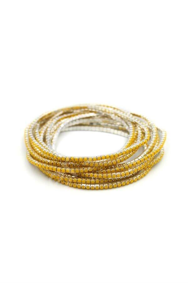 6'lı Lastikli Bileklik - Sarı