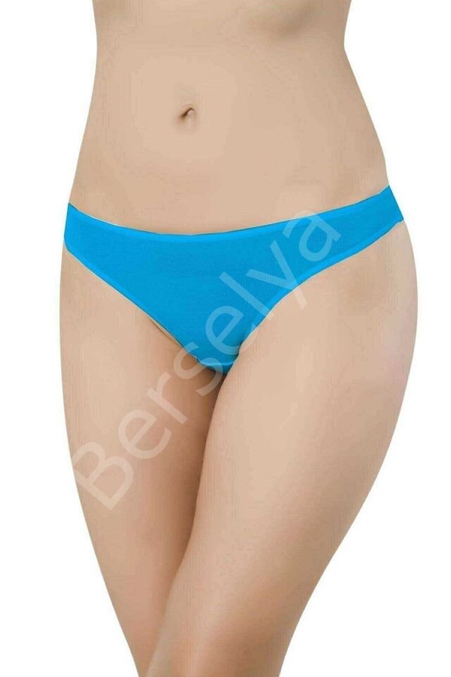 Mavi Kadın Günlük Pamuklu Likralı Özel Poşet İçinde Taşınabilir Acil Durum Slip Külot