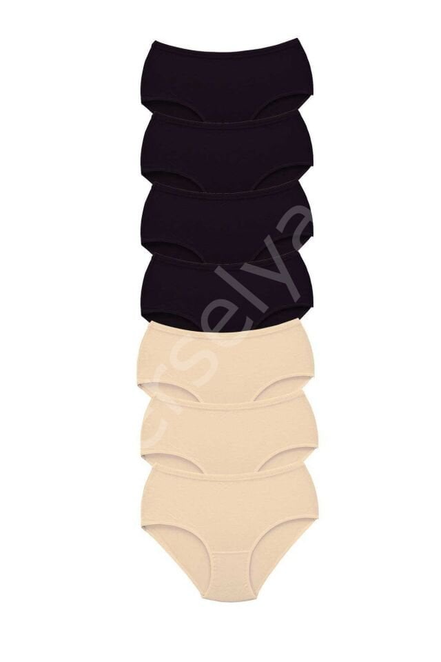 7 Adet Tutku Kadın Yüksek Bel Bato Kalın Lastik Külot S2