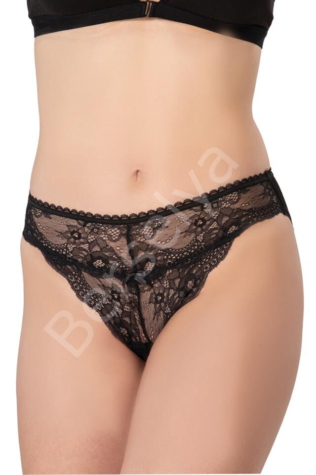 Siyah Emay 1444 Modal Cotton Dantelli Külot