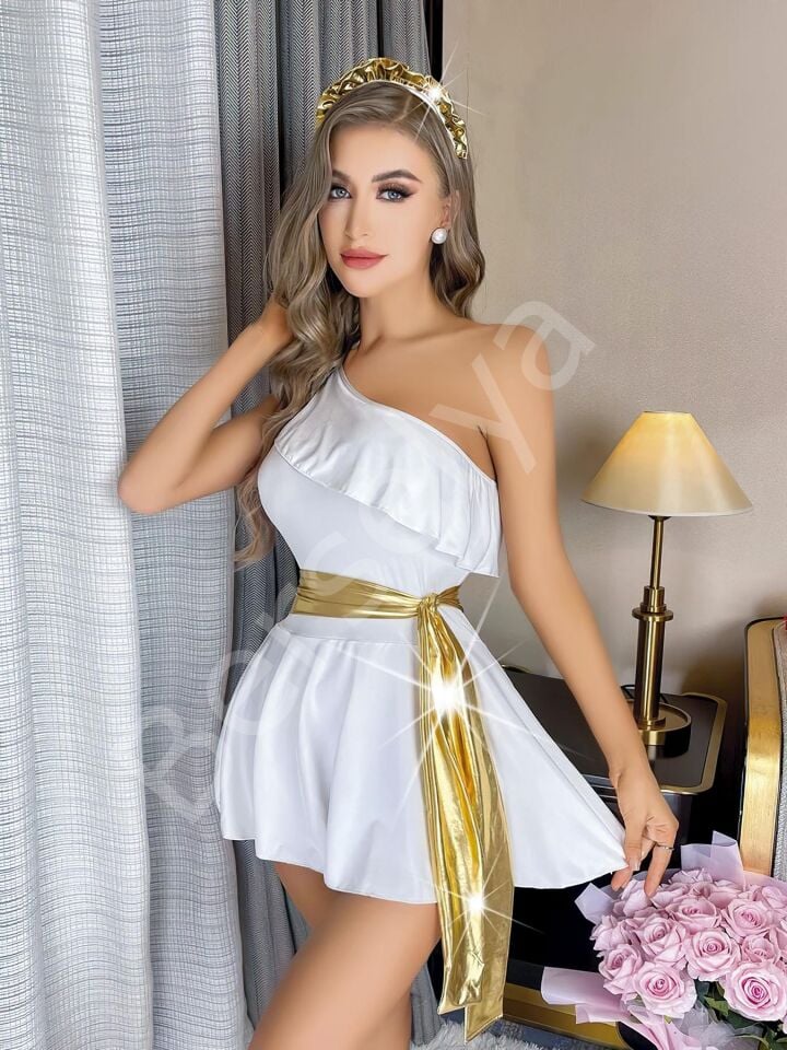 Beyaz Fantezi Elbise Gecelik