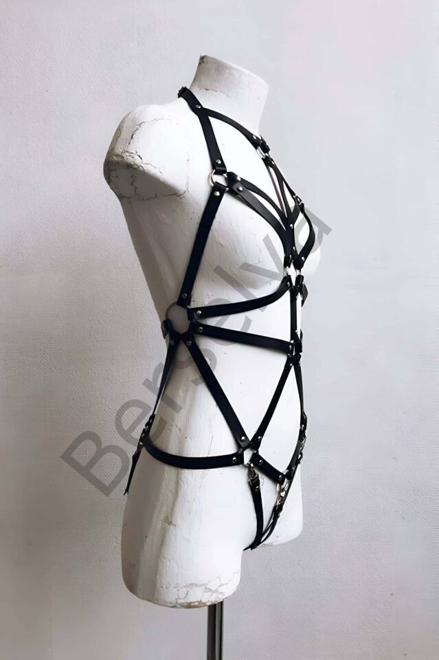 Seksi Deri Vücut Harness - Brf316