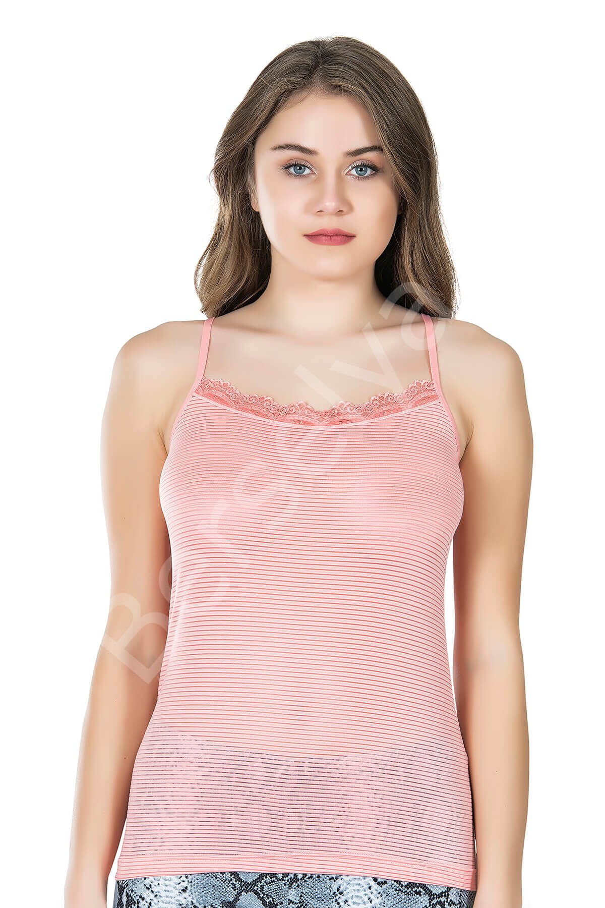 Transparan Detaylı Dantelli Kadın Atlet 188