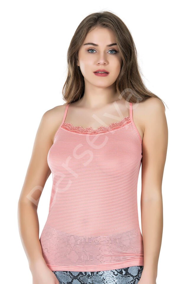 Transparan Detaylı Dantelli Kadın Atlet 188