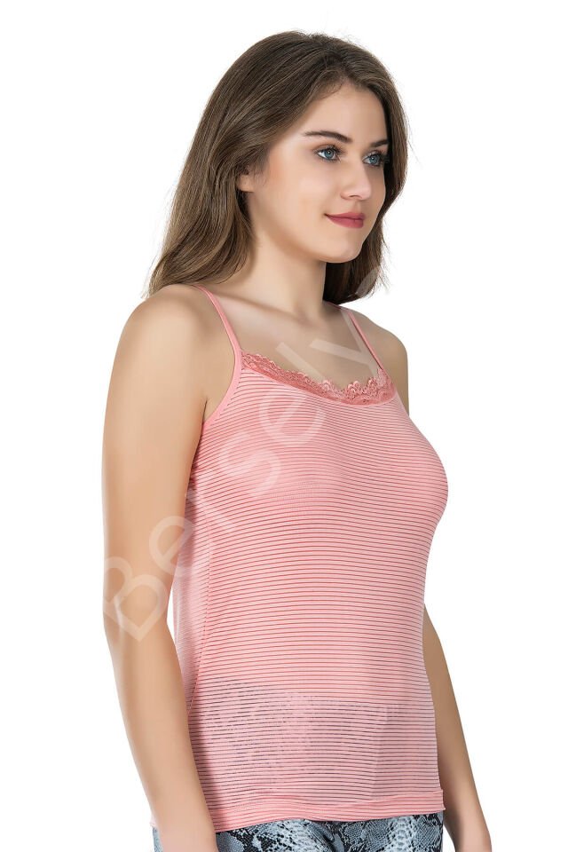 Transparan Detaylı Dantelli Kadın Atlet 188