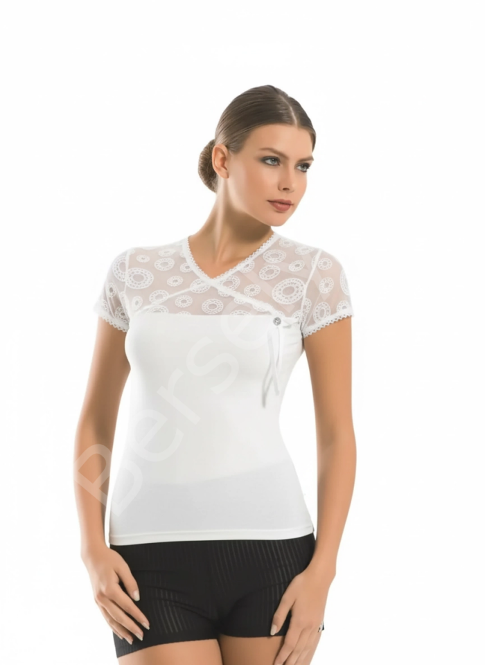 Berrak Kadın Floklu Kravize Atlet Elastane 2174