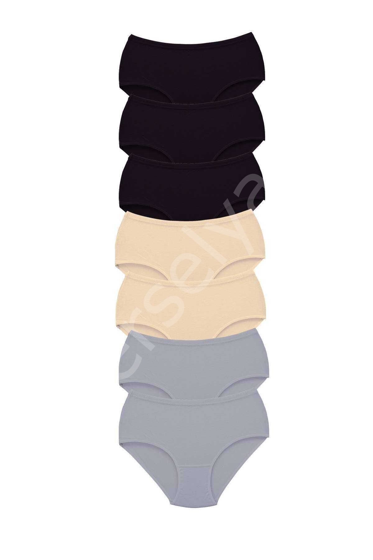7 Adet Tutku Kadın Yüksek Bel Bato Kalın Lastik Külot S14
