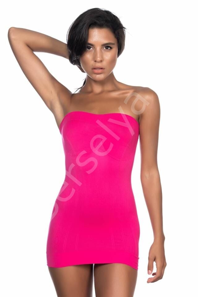 Fuşya Emay 5005 Soft Desenli Straplez Atlet