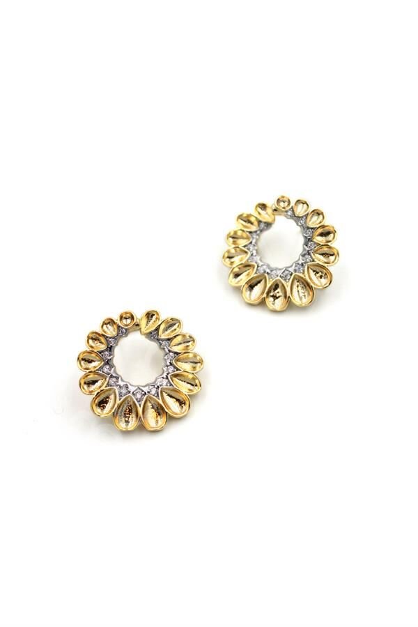 Özel Seri Taşlı Küpe - Altın