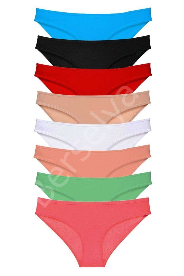 8 adet Süper Eko Set Likralı Kadın Slip Külot Set 5 M