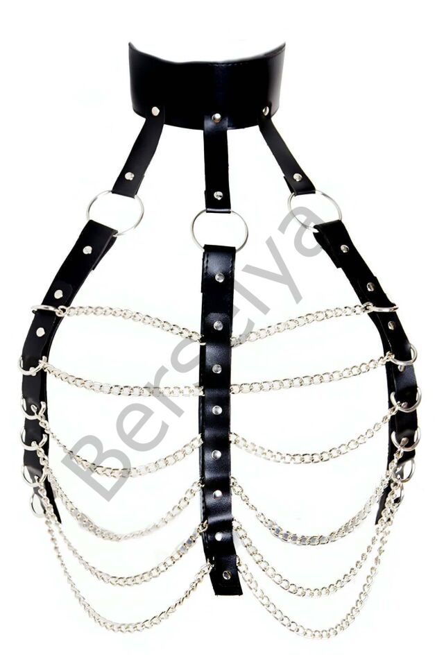 Zincirli Fantazi Göğüs Harness - Brf304