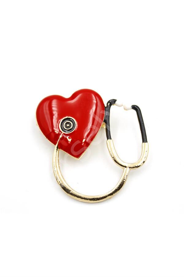 Kalp Doktoru Broş - Kırmızı