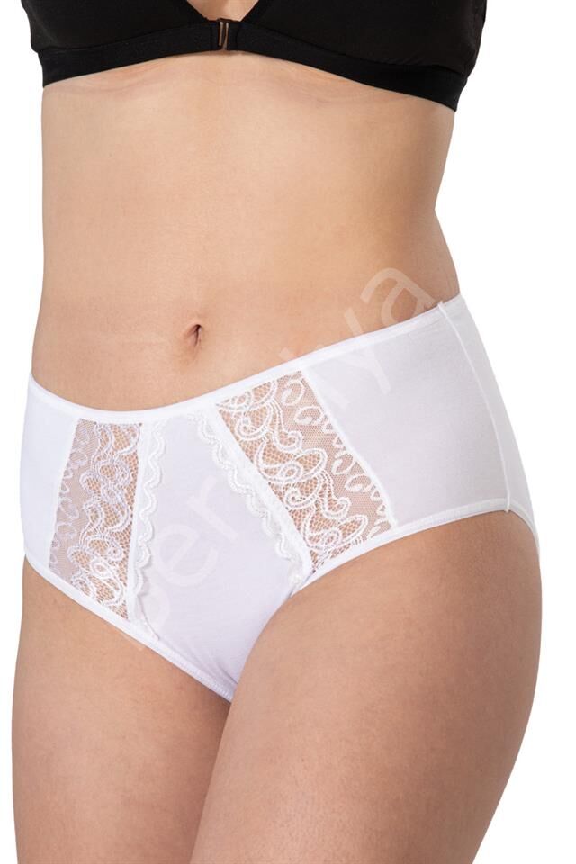 Beyaz Emay 1445 Modal Cotton Yüksekbel Dantelli Külot
