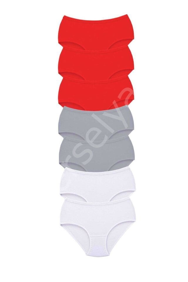 7 Adet Tutku Kadın Yüksek Bel Bato Kalın Lastik Külot S19