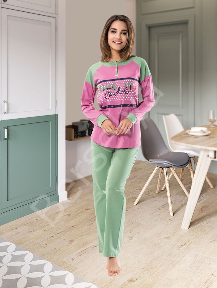 Uzun Kol Kadın Pijama Takım 1120