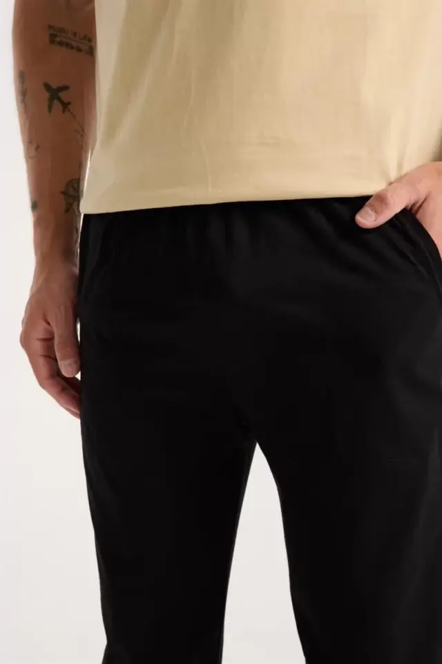 Erkek Ten Rengi Kısa Kol Pijama Takımı