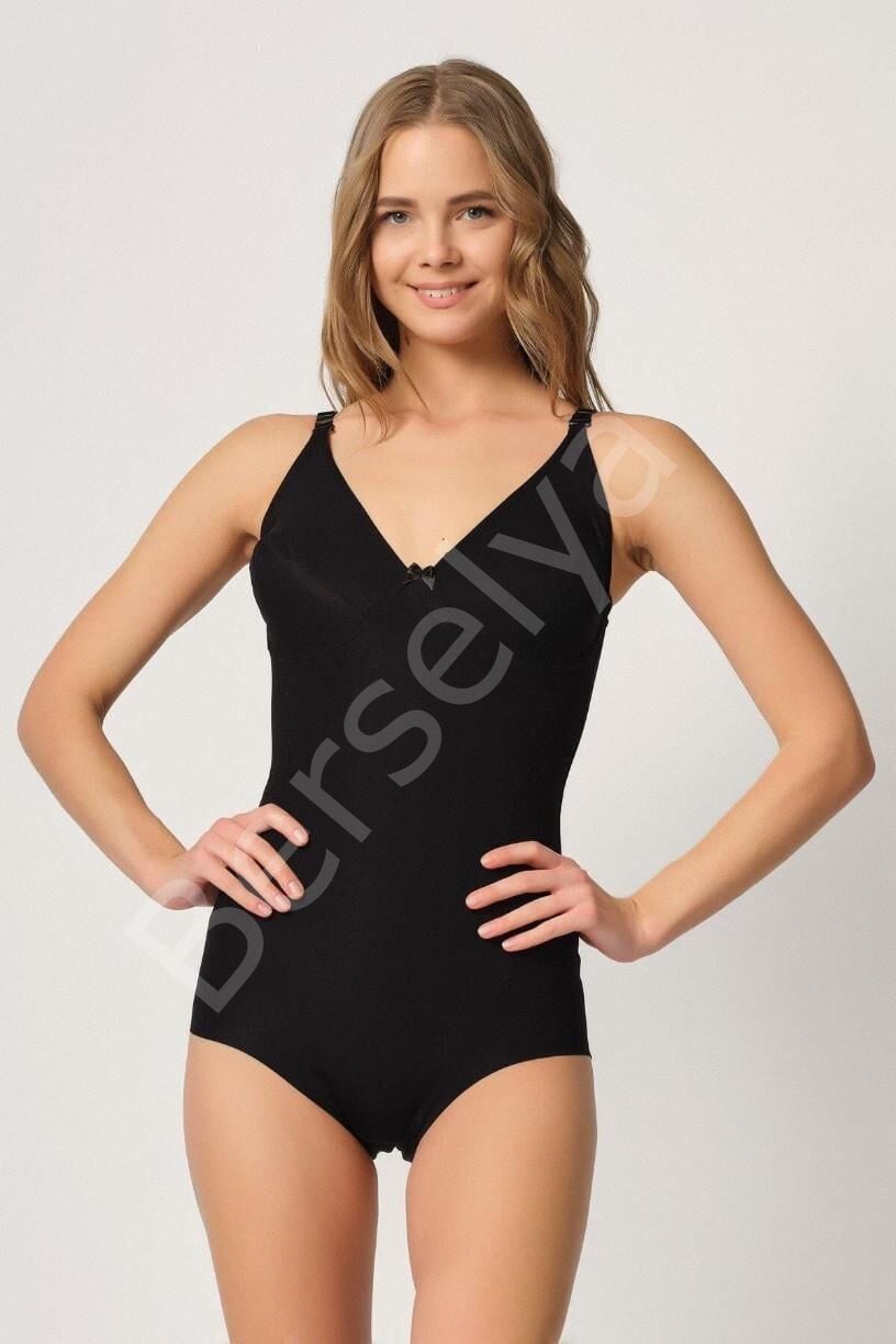 Siyah Mı Emay 2821 Balenli Double Boy Slip Lazer Korse