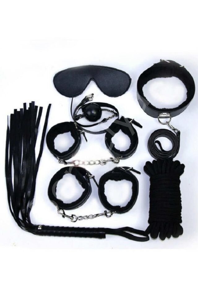 Nightlight Fantazi Kelepçe Kırbaçlı 7 Li Fantazi Fetiş Seti