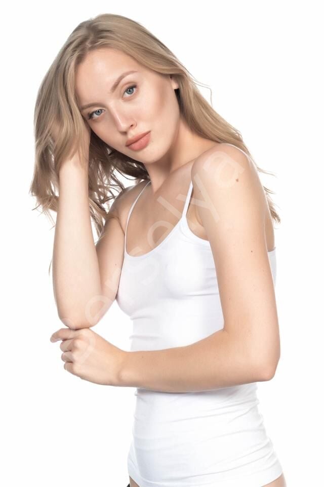 Beyaz Emay 5001 Soft İp Askılı Uzun Atlet