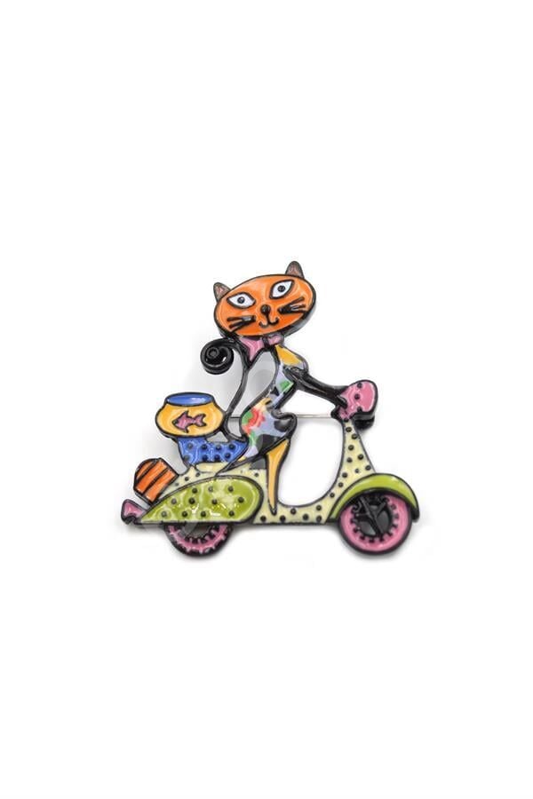 Kedi Broş - ÇOK RENKLİ