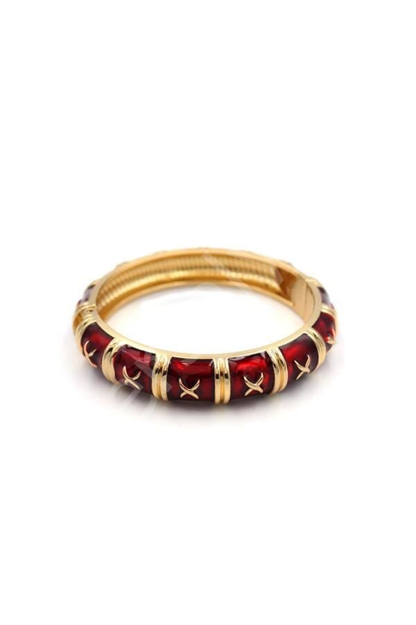 TF Sim Mineli Bilezik - Kırmızı