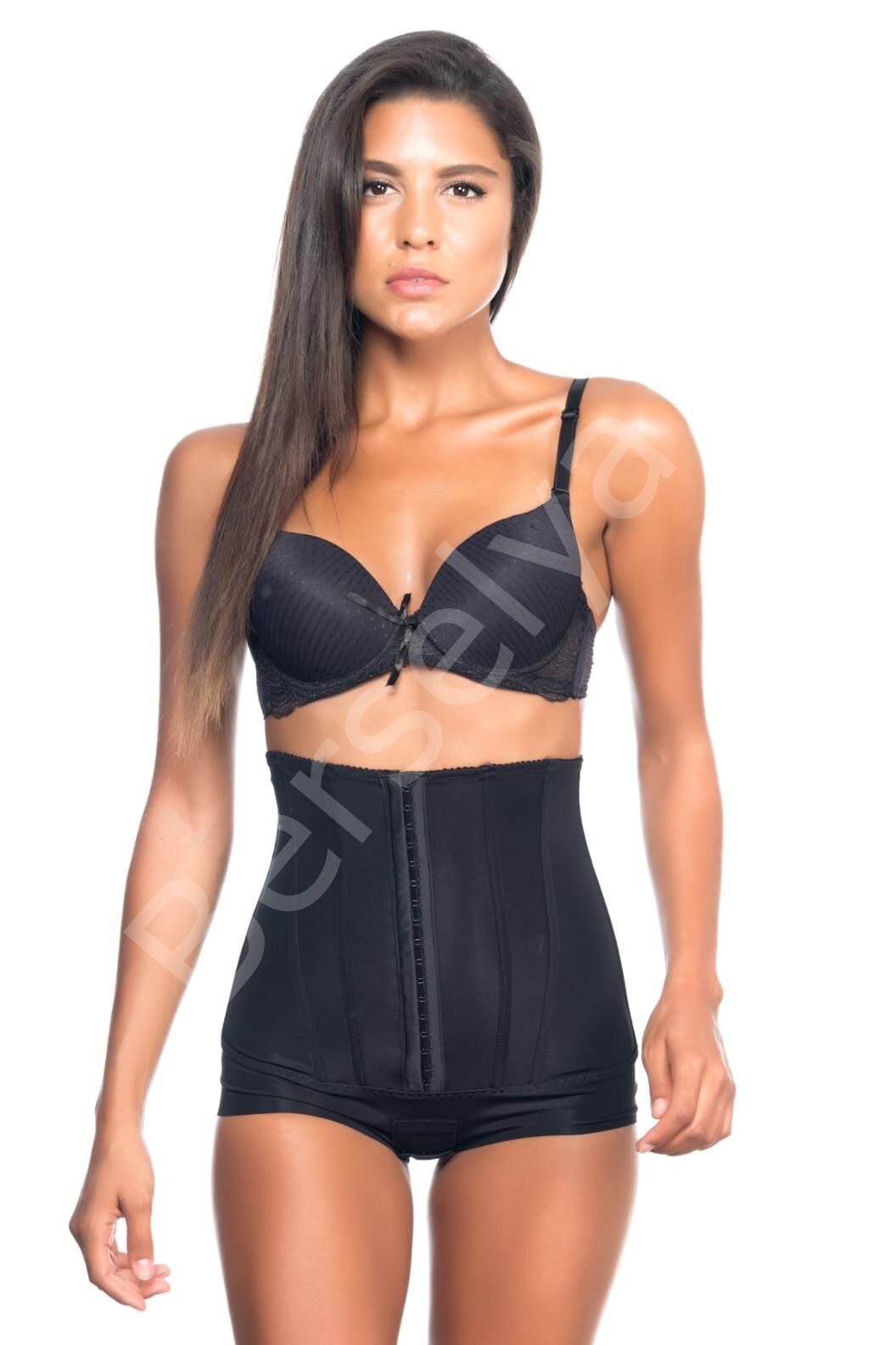 Siyah Mı Emay 2824 Yüksek Bel Balen Agraflı Slıp Lazer Korse