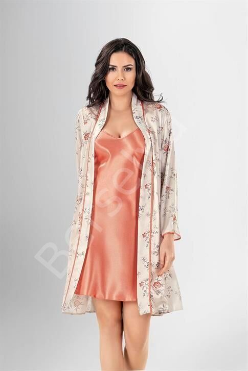 2 Li Kısa Sabahlık Takımı Desenli 1962