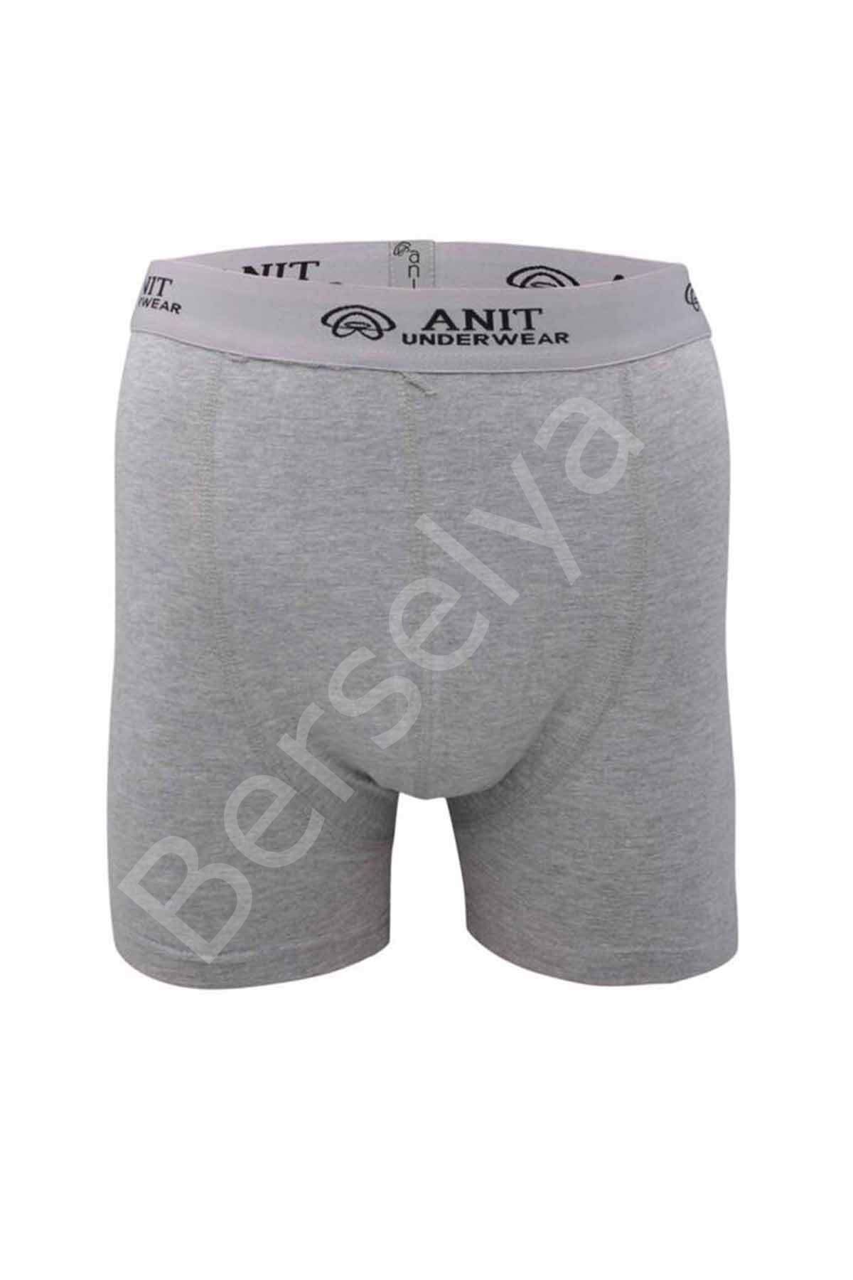 Kısa Paça Likralı Erkek Boxer Gri - 1115A S