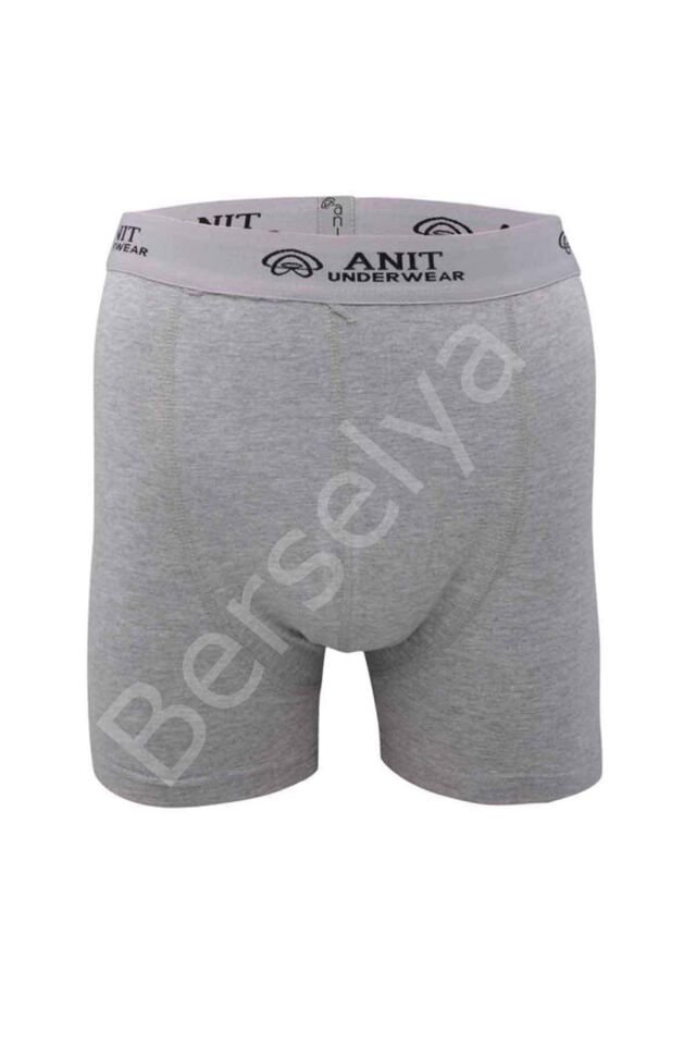 Kısa Paça Likralı Erkek Boxer Gri - 1115A M