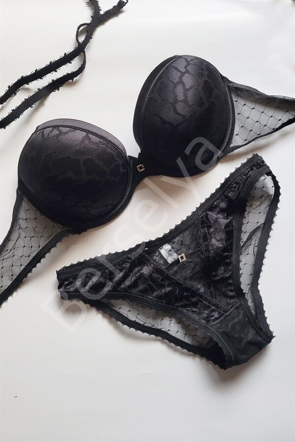 Le Jardin Taşlı Jakarlı Takım Destekli 6033