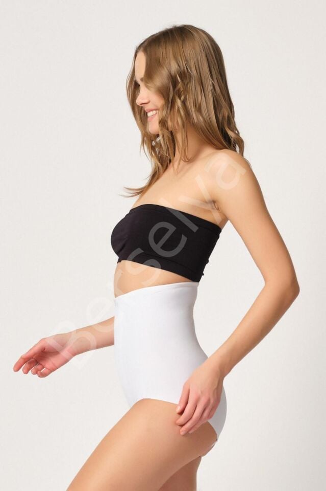 Beyaz Mı Emay 2920 Yüksek Bel Karın Desteklı Slip Lazer Korse