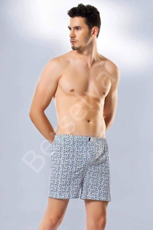 Erkek Penye Empirme Boxer Desenli - 1119A L