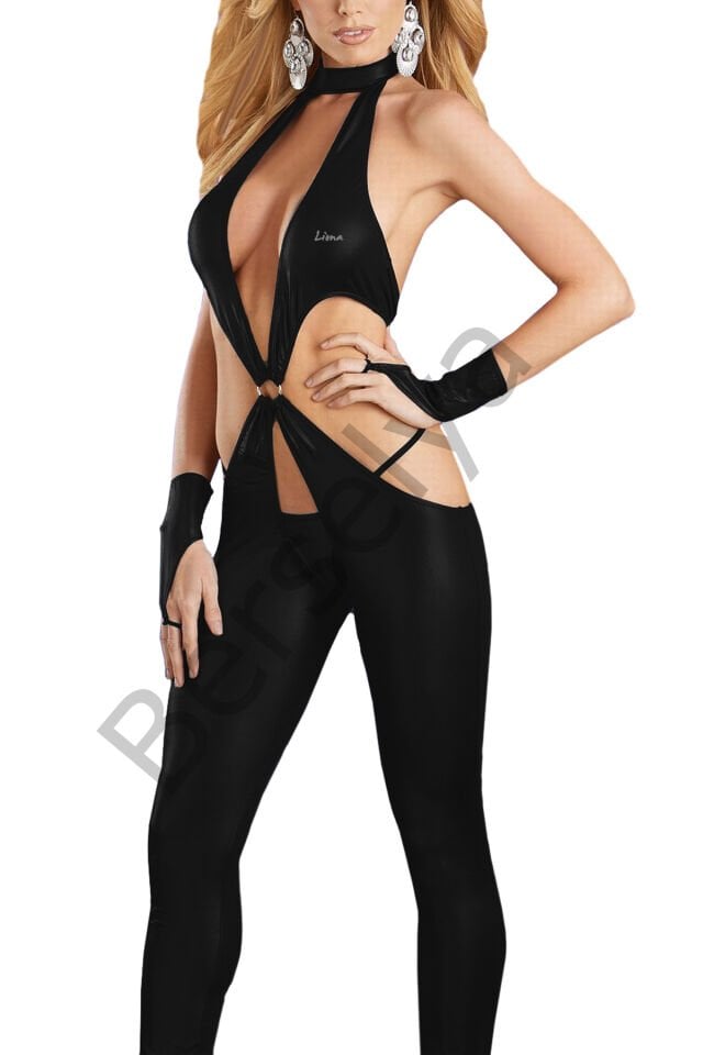 Deri Eldivenli Fantazi Kostüm