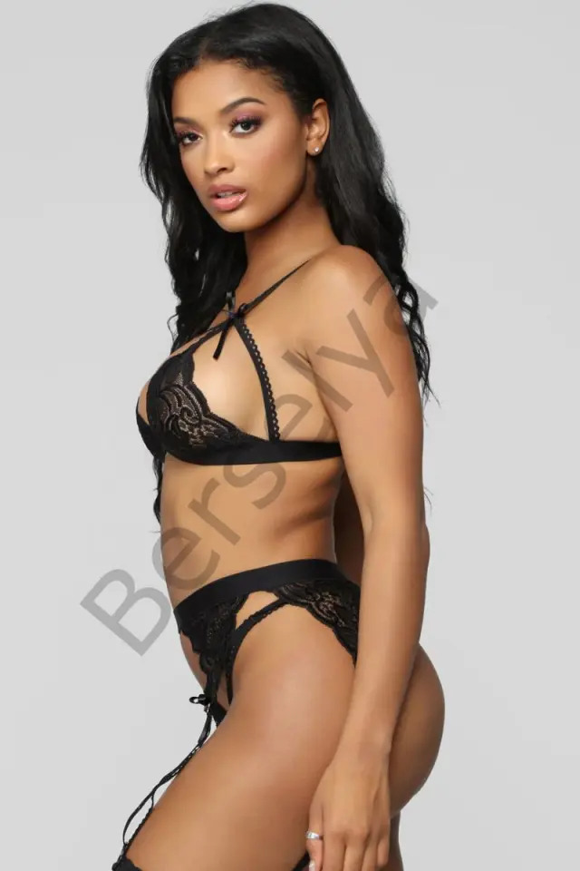 Siyah Dantelli Jartiyer Takımı Brf1274