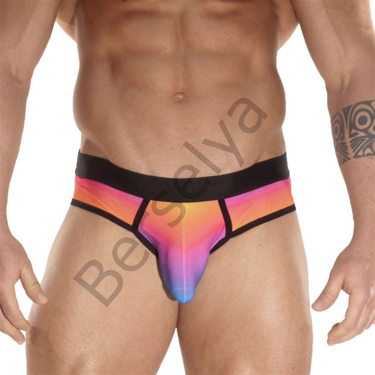 Gökkuşağı Desenli Erkek  Çamaşır