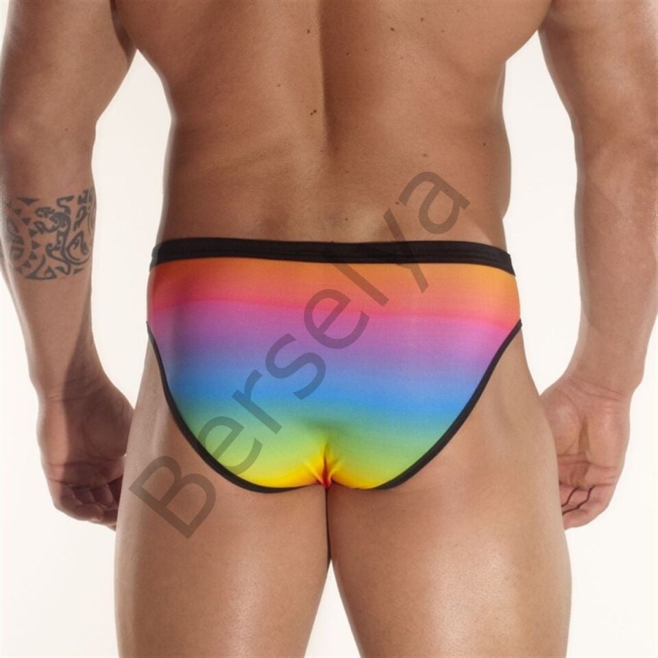 Gökkuşağı Desenli Erkek  Çamaşır